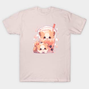 Cute Little Shih Tzu's in Boba Tea T-Shirt